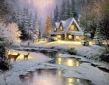 Deer Creek Cottage by Thomas Kinkade